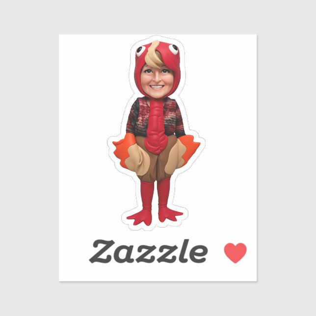 Tricia Party Turkey Sticker (Sheet)