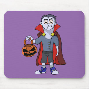 Trick and Treat a Vampire on Halloween Mouse Pad