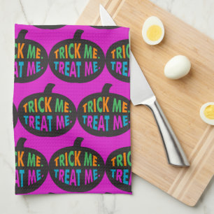 Trick Me Treat Me, Halloween Multi-Colour Kitchen Towel