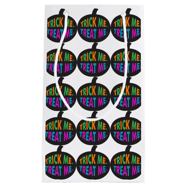 Trick Me Treat Me Multi-Colour Small Gift Bag (Front)