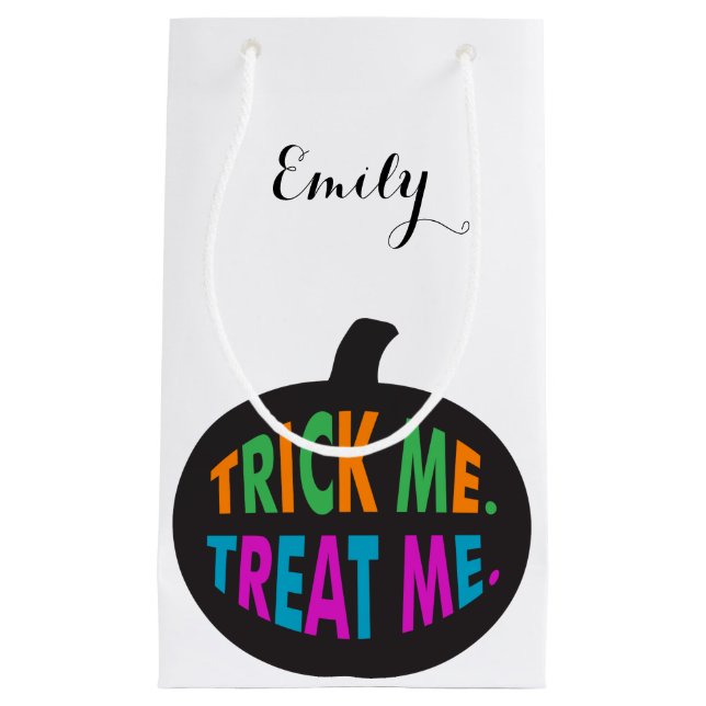 Trick Me Treat Me Multi-Colour Small Gift Bag (Front)