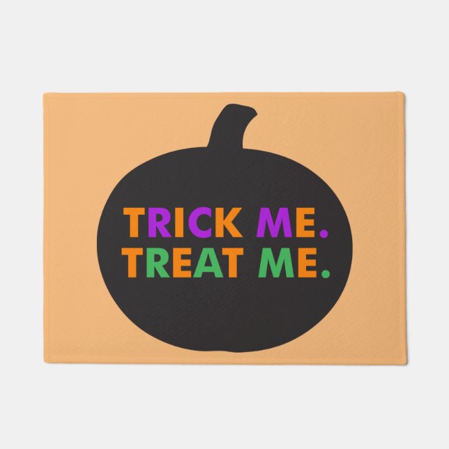 Trick Me Treat Me Multi-Colours Doormat (Front)
