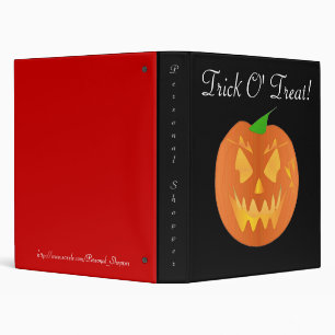 Trick O' Treat In Black And Red I Binder