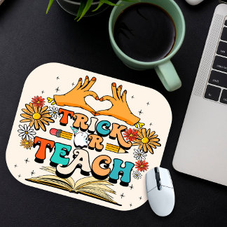 Trick of Teach Mousepad,Funny Teacher for Hallowen Mouse Pad