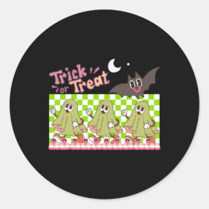 Trick Of Treat Halloween Classic Round Sticker