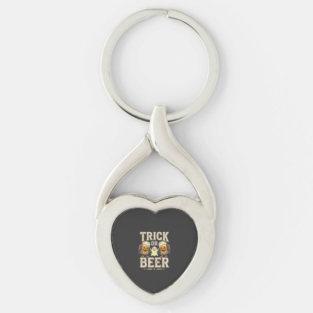 Trick or Beer Halloween Beer Design_1 Keychain (Front)