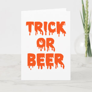 Trick or Beer Halloween Card