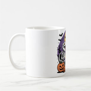 Trick or Beer Skeleton Dragons Design Coffee Mug