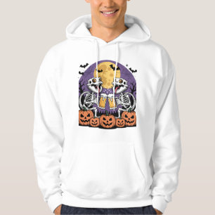 Trick or Beer Skeleton Dragons Design Hoodie