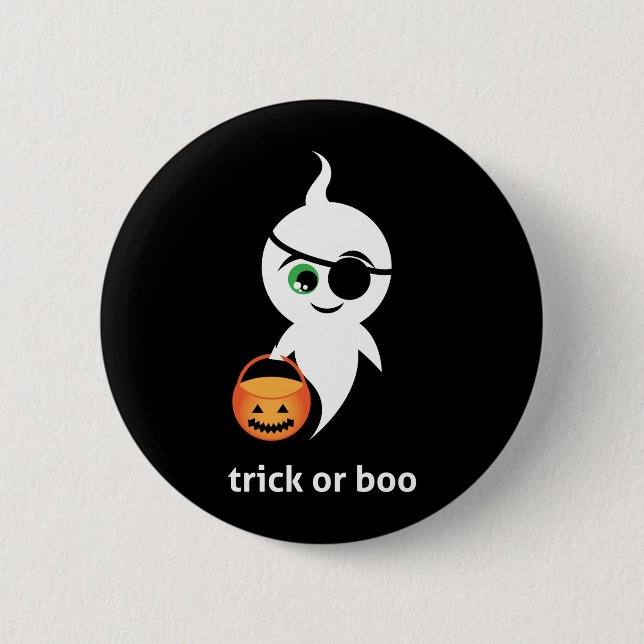 Trick Or Boo 2 Inch Round Button (Front)