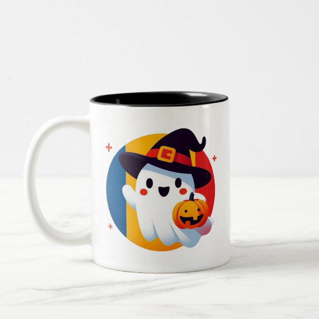 Trick or ceva dulce ghost - Romanian Diaspora Mug (Left)