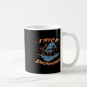 Trick Or Drawing Halloween Artist Scary Art Witch Coffee Mug