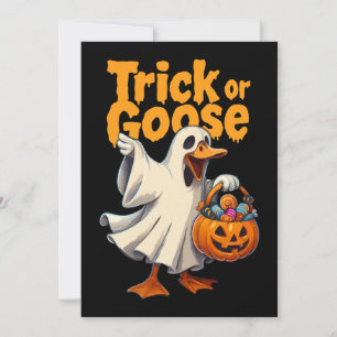 Trick or Goose Halloween Goose Invitation