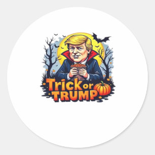 Trick Or Halloween Classic Round Sticker