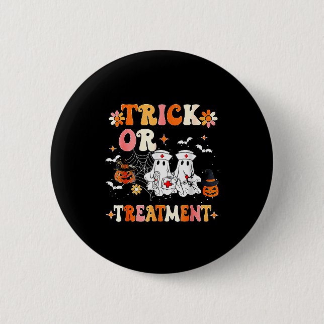 Trick Or Halloween Radiation Oncology Rad Therapy  2 Inch Round Button (Front)