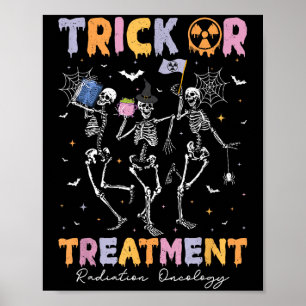 Trick Or Halloween Radiation Oncology Rad Therapy Poster