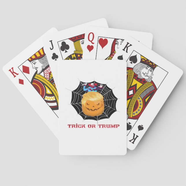 Trick Or Halloween Scary Clown Playing Cards (Back)