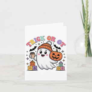Trick Or Ot Spooky Occupational Therapy Ghost Hall Card