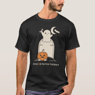 Trick or Patch Tuesday Funny Sysadmin Halloween T-Shirt