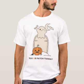 Trick or Patch Tuesday Funny Sysadmin Halloween T-Shirt