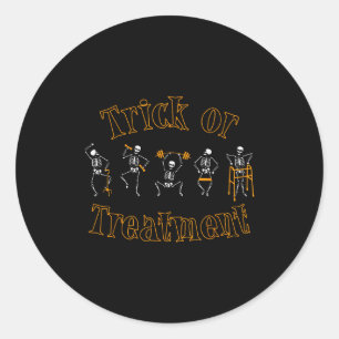 Trick Or Pt Physical Therapy Therast Halloween  Classic Round Sticker