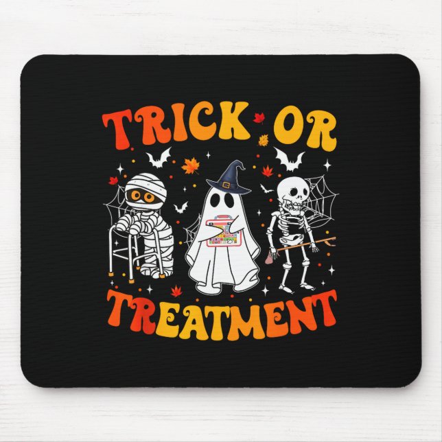 Trick Or Pt Physical Therapy Therast Halloween  Mouse Pad (Front)