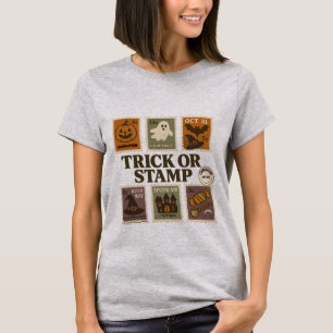 “Trick or Stamp Halloween Postage Stamp T-Shirt
