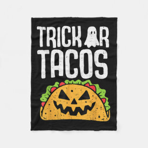 Trick Or Tacos Halloween Mexican Food Costume Men Fleece Blanket
