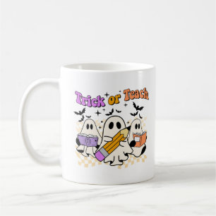 Trick Or Teach Retro Halloween Teacher Tshirt Coffee Mug