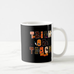 Trick Or Teach Spooky Halloween School Teacher Edu Coffee Mug