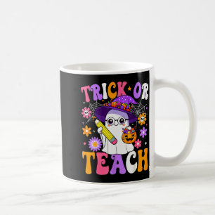 Trick Or Teach Teacher Ghost Teaching Fun Hallowee Coffee Mug