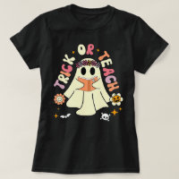 Trick or Teach Teacher Retro Vintage