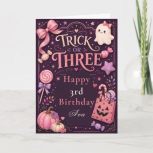Trick or Three Birthday Card