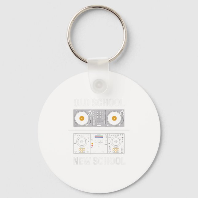 Trick Or Three Cute Ghost Groovy 3rd Birthday Girl Keychain (Front)