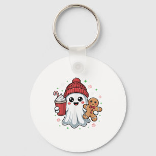 Trick Or Trash Funny Raccoon Halloween Ghost Costu Keychain