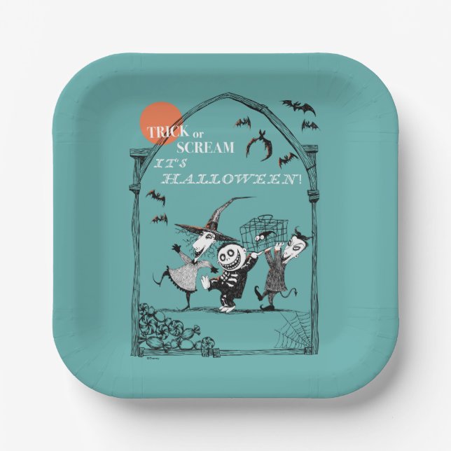 Trick or Treak Oogie's Boys Paper Plate (Front)