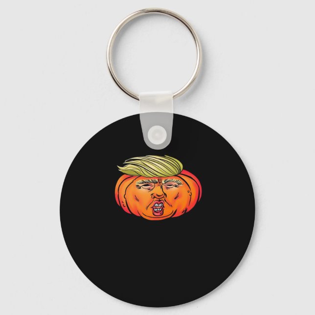 Trick Or Treason Anti Halloween Pumpkin Trumpkin  Keychain (Front)