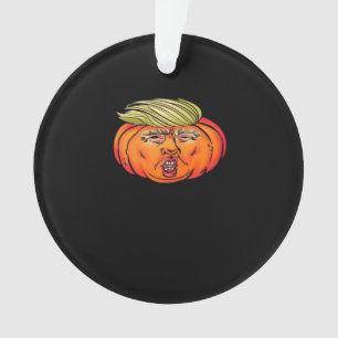 Trick Or Treason Anti Halloween Pumpkin Trumpkin  Ornament