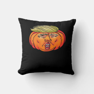 Trick Or Treason Anti Halloween Pumpkin Trumpkin  Throw Pillow