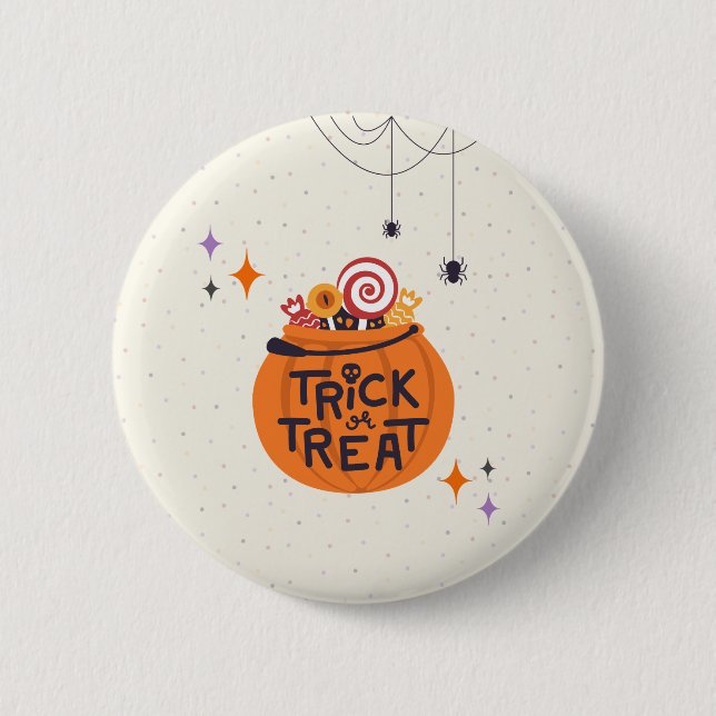 Trick or Treat 2 Inch Round Button (Front)