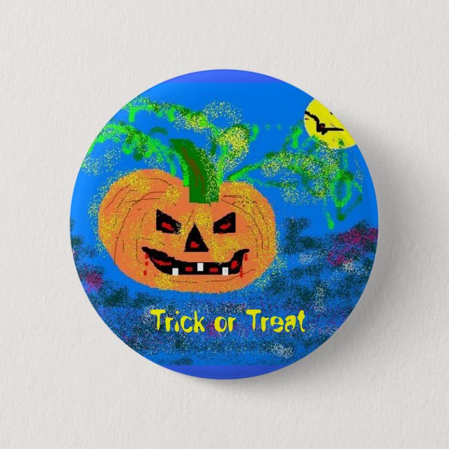 Trick or Treat 2 Inch Round Button (Front)