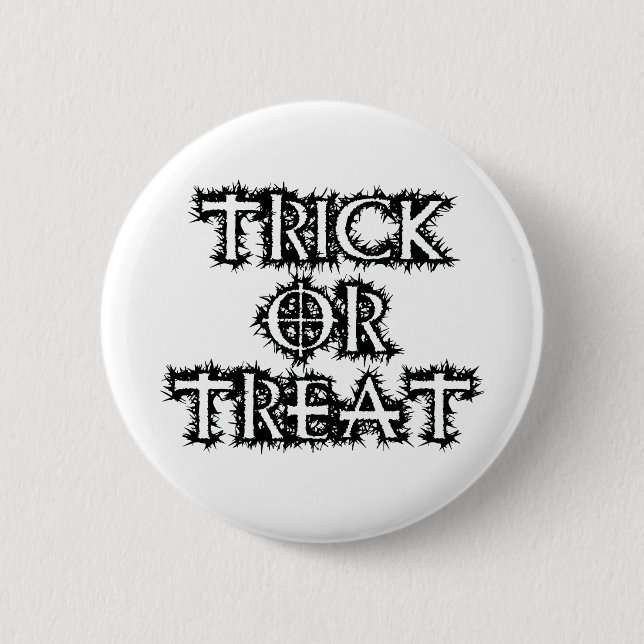 Trick or Treat 2 Inch Round Button (Front)