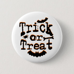trick or treat 2 inch round button