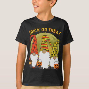 Trick Or Treat 3 Halloween Gnomes Nordic Gnomes Fu T-Shirt