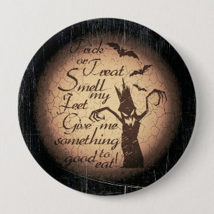 Trick or Treat 4 Inch Round Button