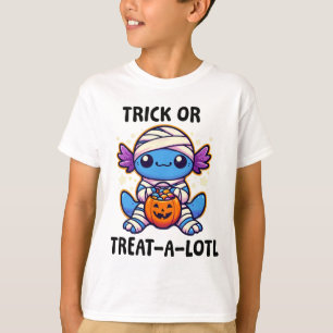 Trick Or Treat A Lotl Axolotl Mummy Halloween Todd T-Shirt