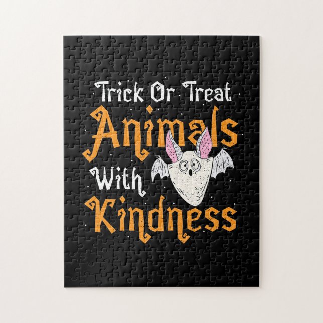 Trick Or Treat Animals With Kindness Jigsaw Puzzle (Vertical)