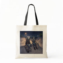 Trick or treat bag Frankenstein skaters