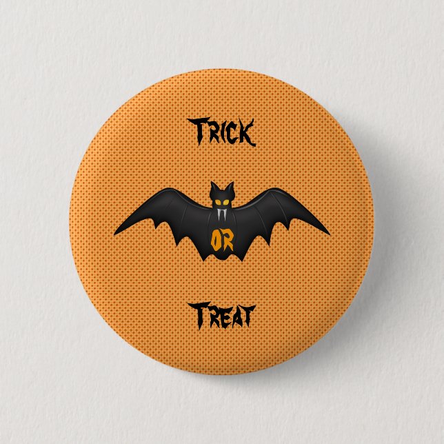 Trick or treat batty button (Front)