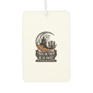 Trick Or Treat Be So Sweet Halloween Moon Witches_ Air Freshener